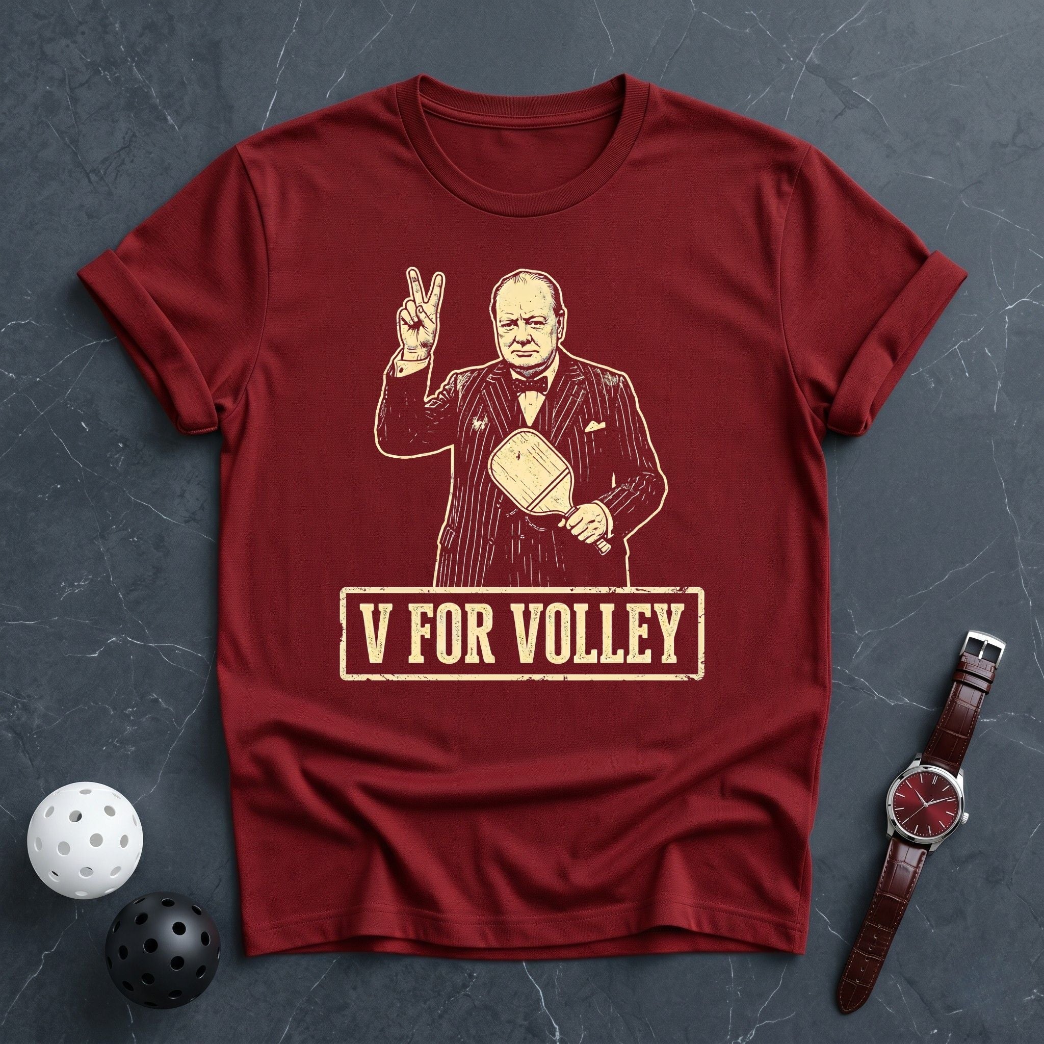 V For Volley Churchel Tee - Dink it Shop