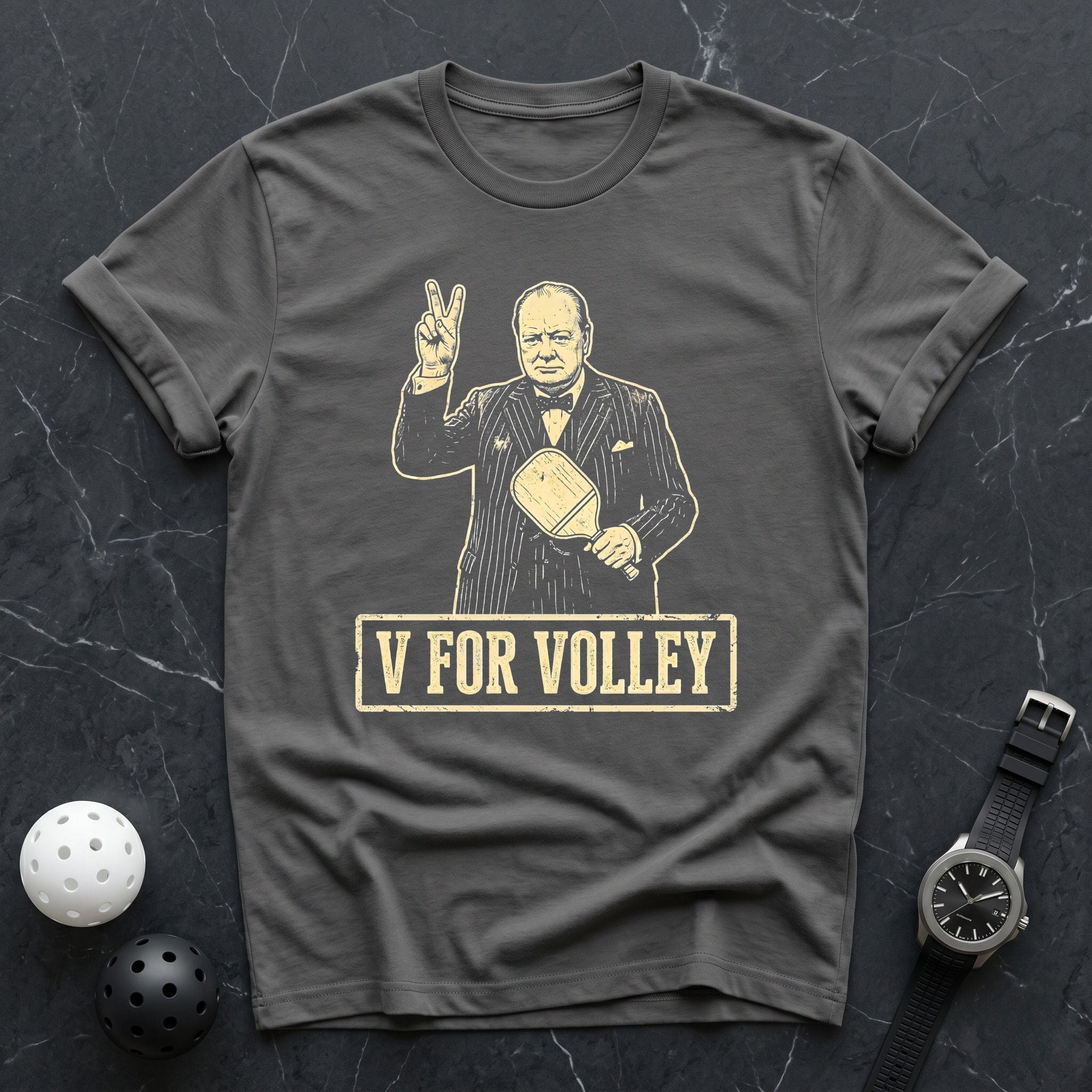 V For Volley Churchel Tee - Dink it Shop