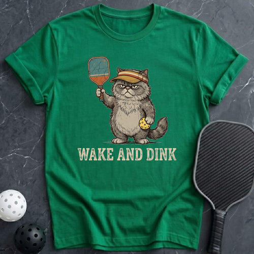 Wake and Dink Cat Tee - Dink it Shop